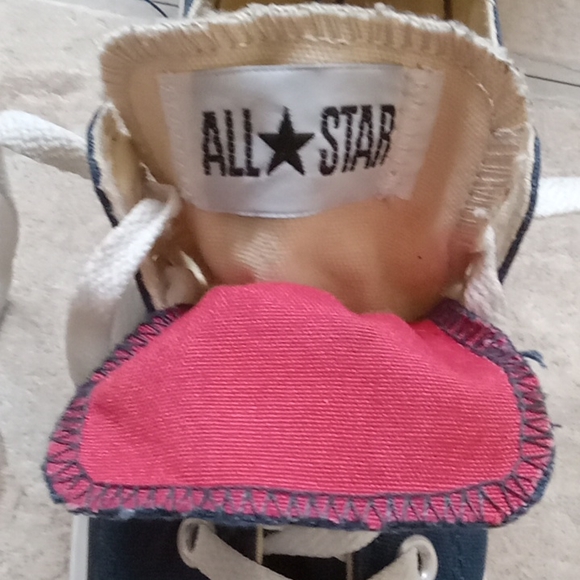 Women Blue Converse Allstars Size 7 - Picture 4 of 6